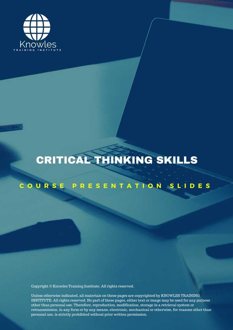 critical thinking courses south africa